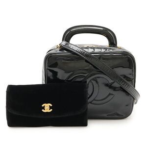 Chanel Coco Mark Vanity Bag Patent Leather